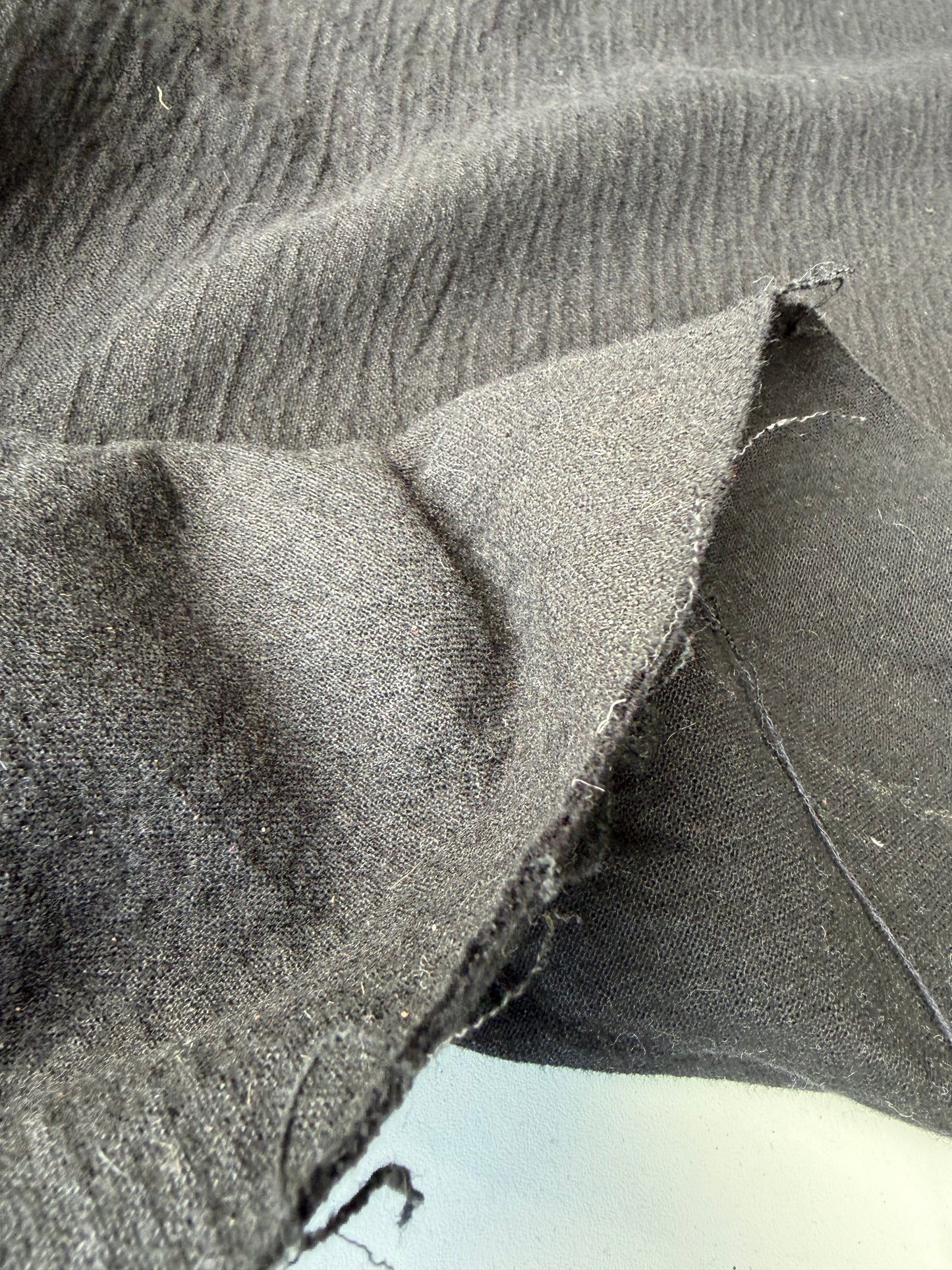 KALEB 020 black heavy wool double fabric
