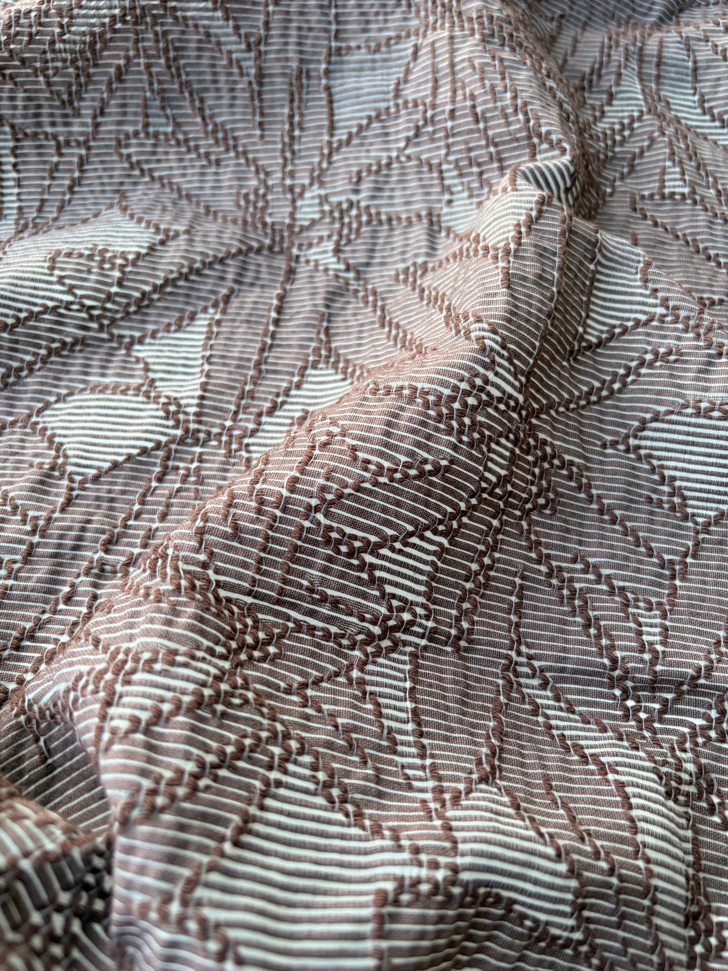 MARGE 031 cotton dévoré fabric brown