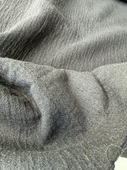 KALEB 020 black heavy wool double fabric