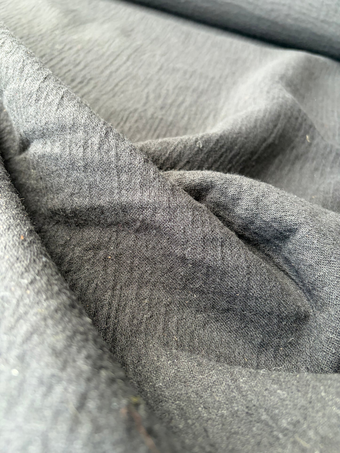 KALEB 020 black heavy wool double fabric