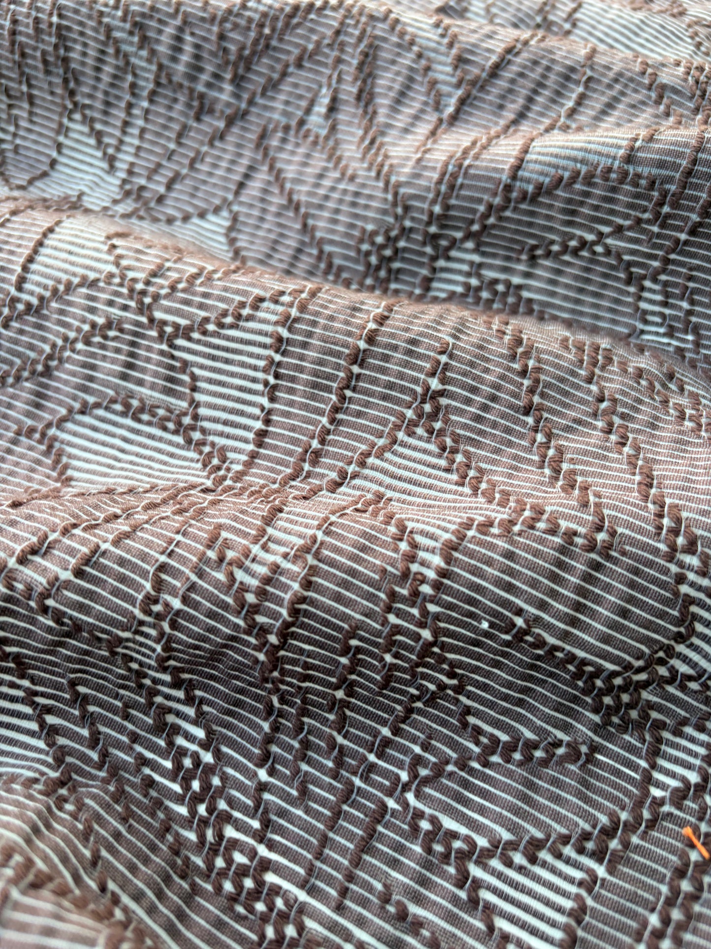 MARGE 031 cotton dévoré fabric brown