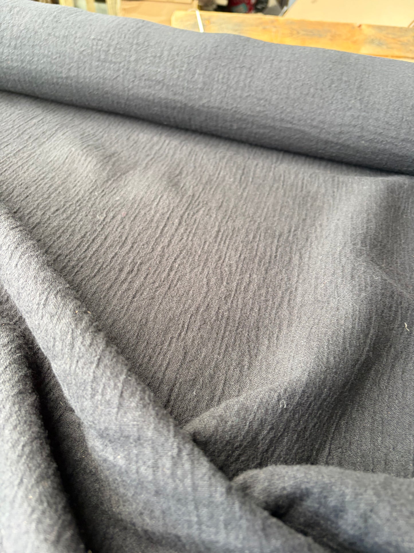 KALEB 020 black heavy wool double fabric