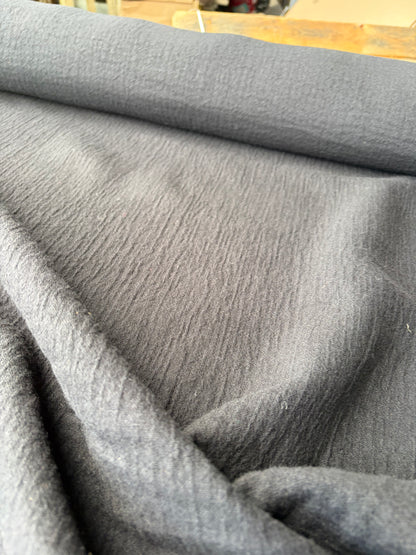 KALEB 020 black heavy wool double fabric