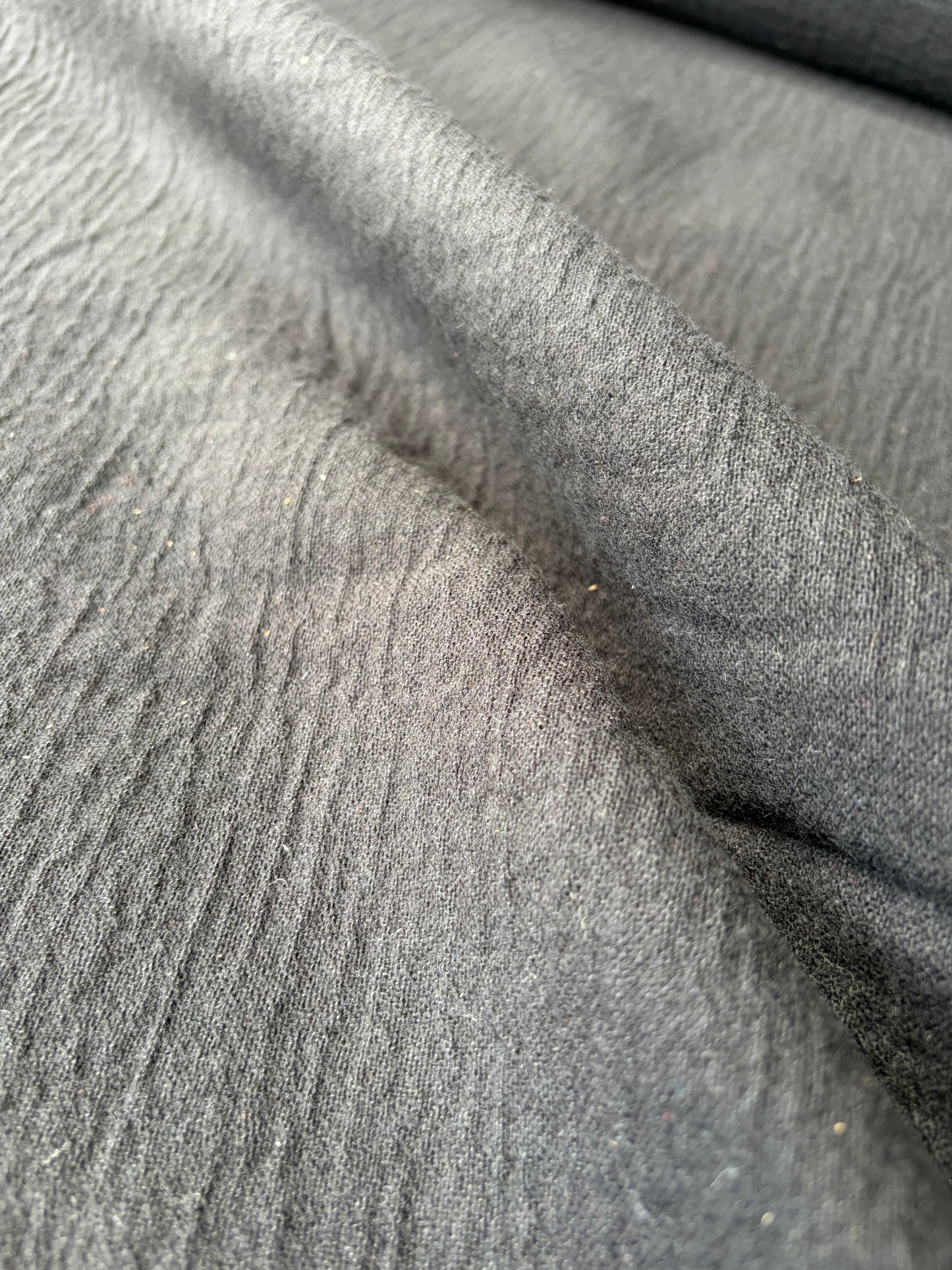 KALEB 020 black heavy wool double fabric