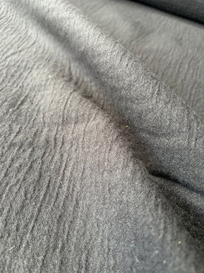 KALEB 020 black heavy wool double fabric