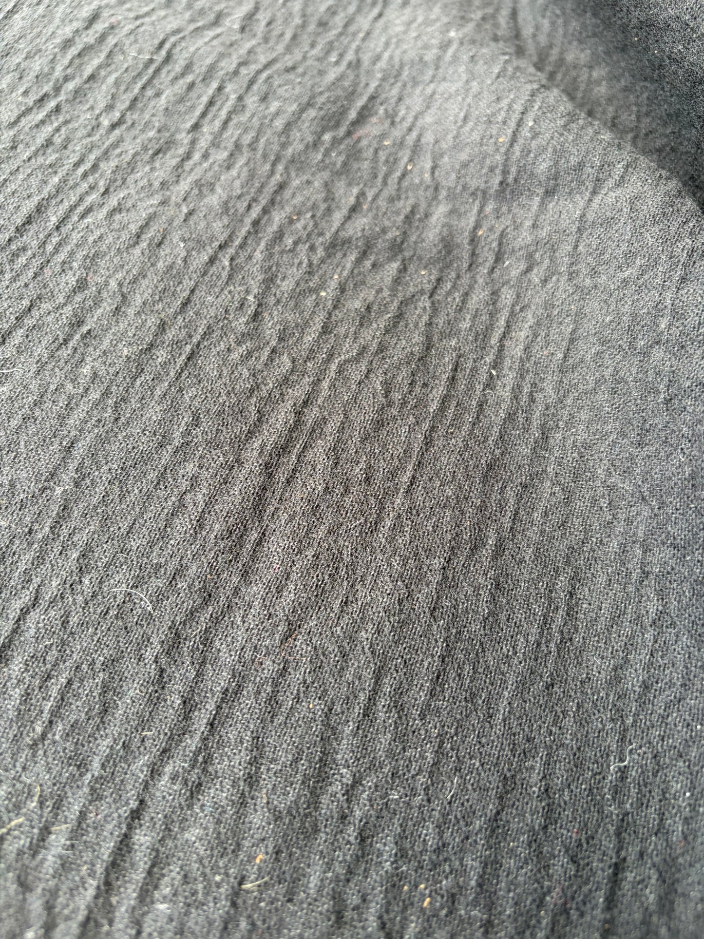 KALEB 020 black heavy wool double fabric
