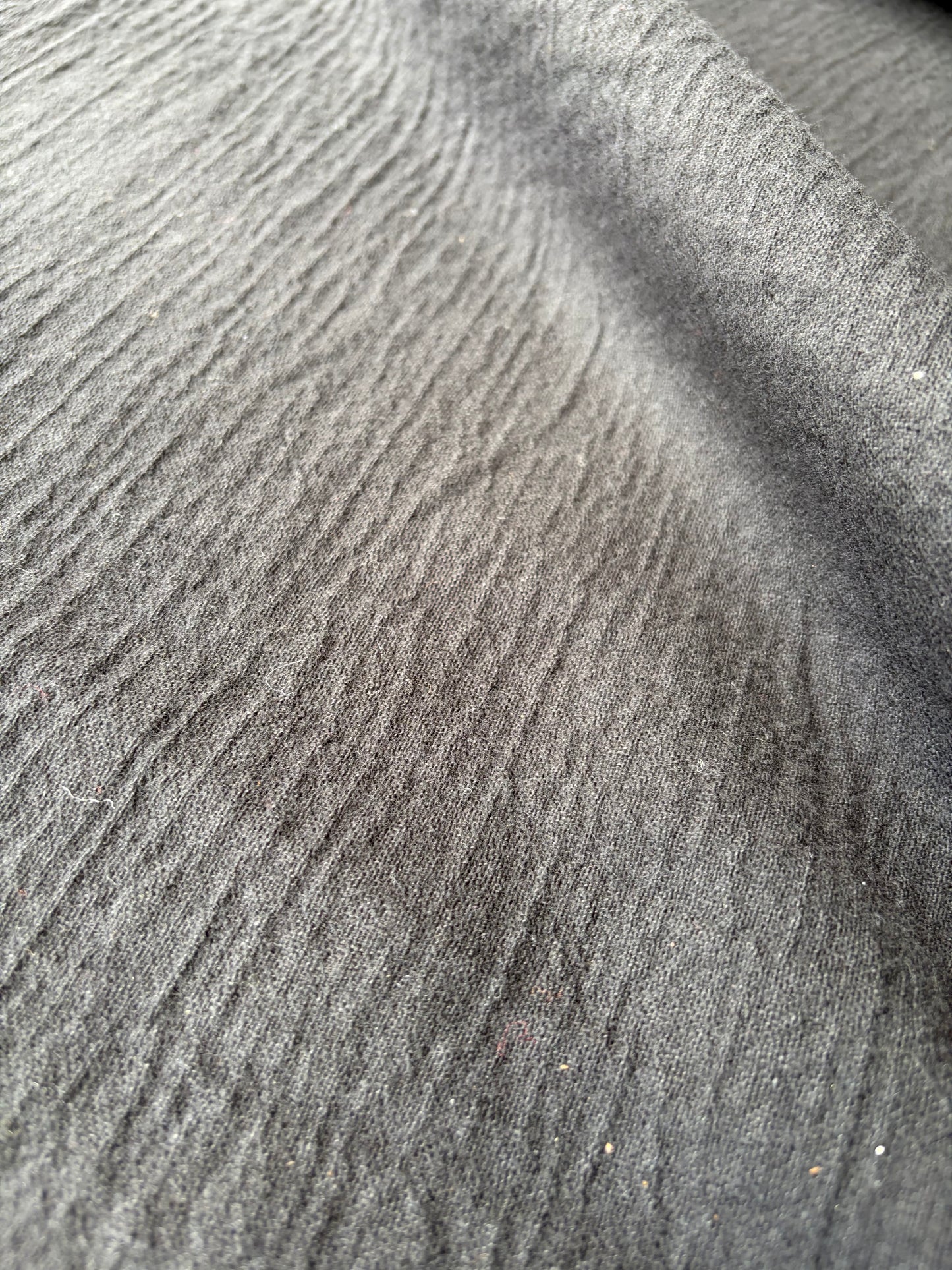 KALEB 020 black heavy wool double fabric