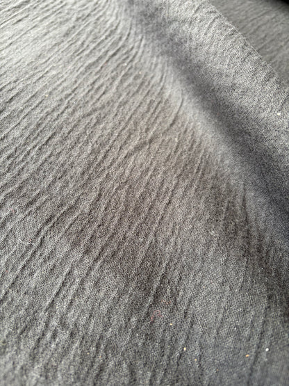 KALEB 020 black heavy wool double fabric