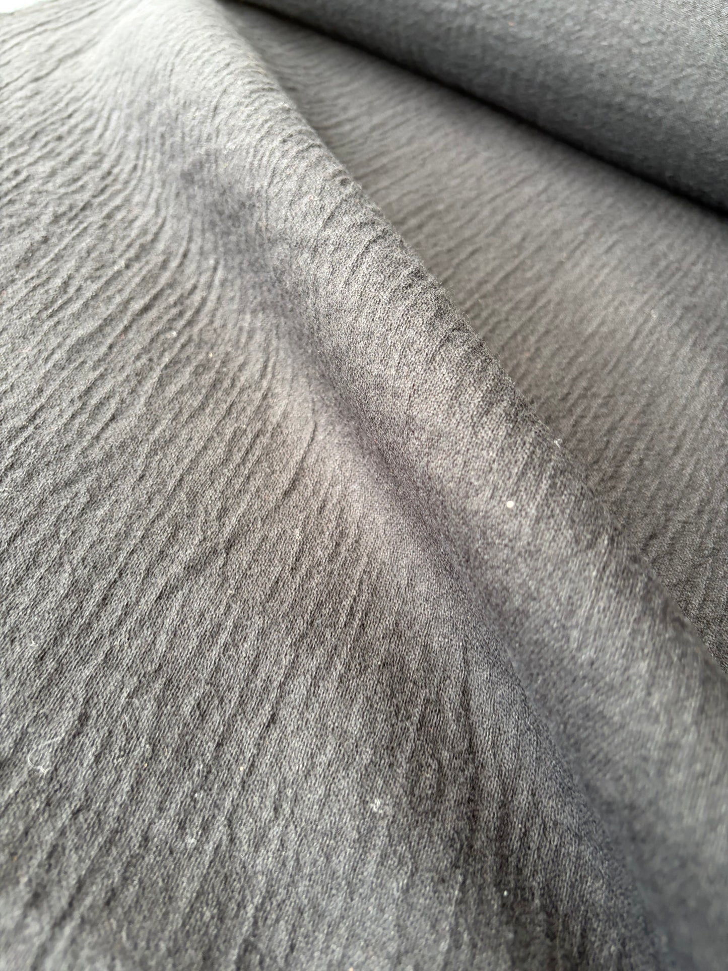 KALEB 020 black heavy wool double fabric
