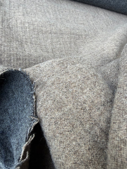 KALEB 021 grey/brown heavy wool double fabric