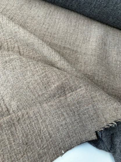 KALEB 021 grey/brown heavy wool double fabric