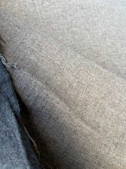 KALEB 021 grey/brown heavy wool double fabric