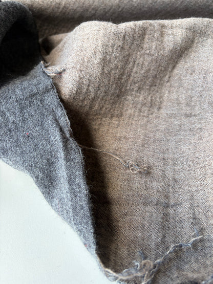 KALEB 021 grey/brown heavy wool double fabric