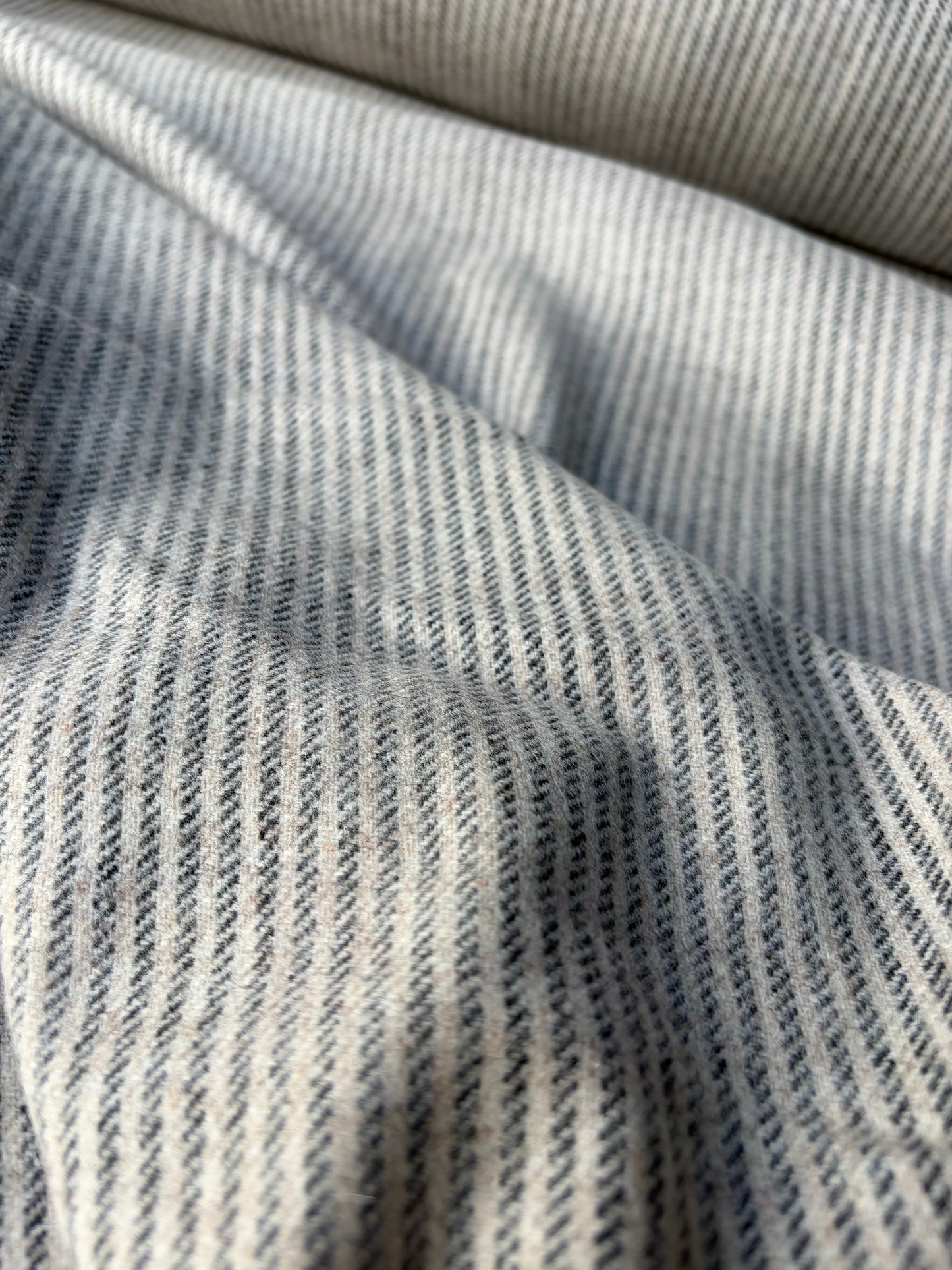 KALEB 022 heavy wool flannel pinstripe