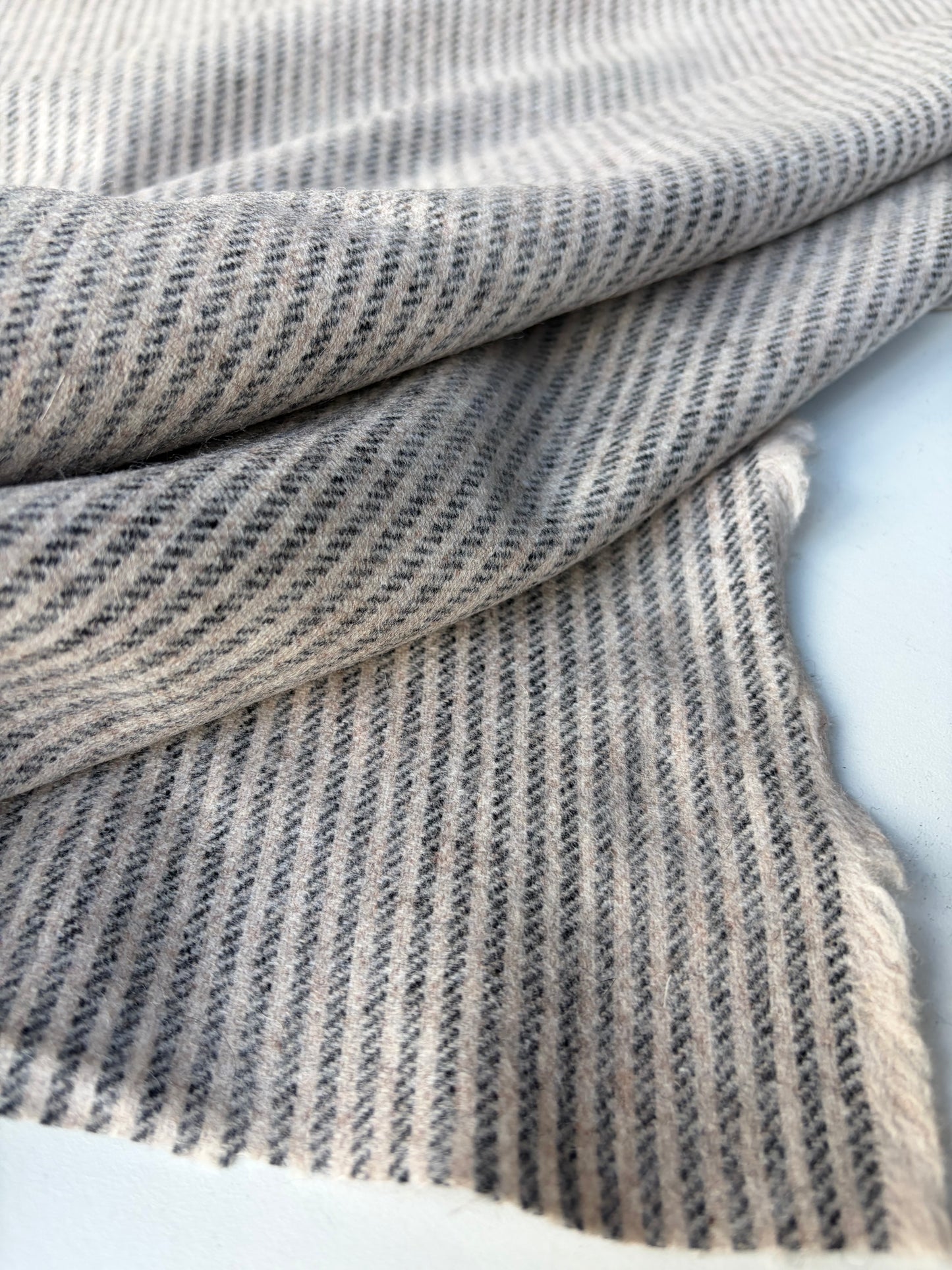 KALEB 022 heavy wool flannel pinstripe