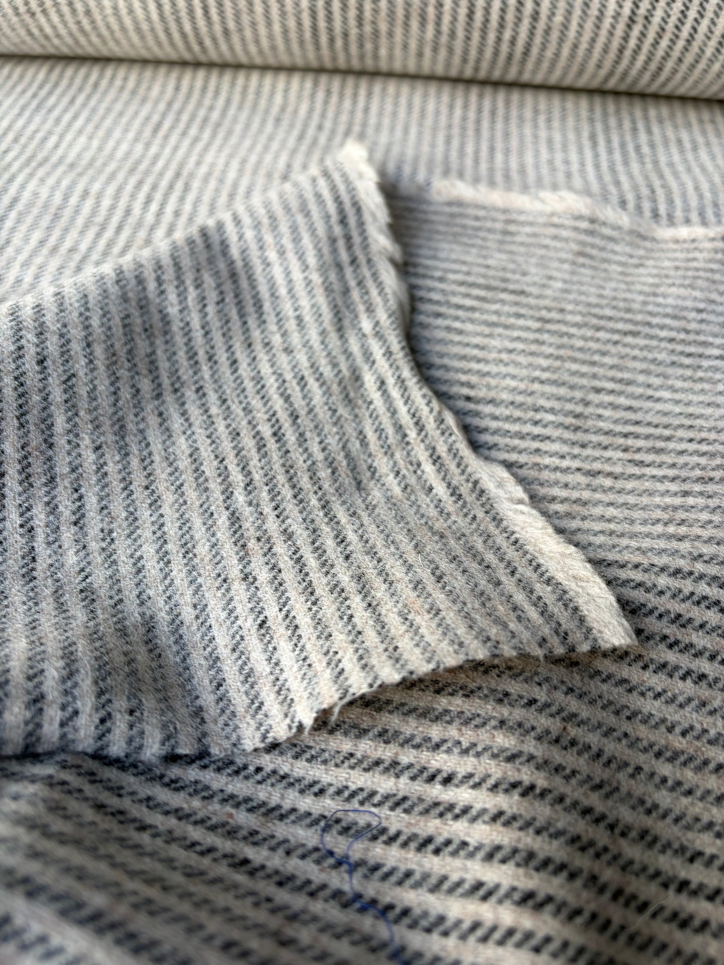 KALEB 022 heavy wool flannel pinstripe