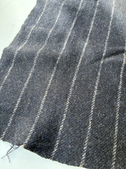 KALEB 023 navy heavy wool flannel pinstripe
