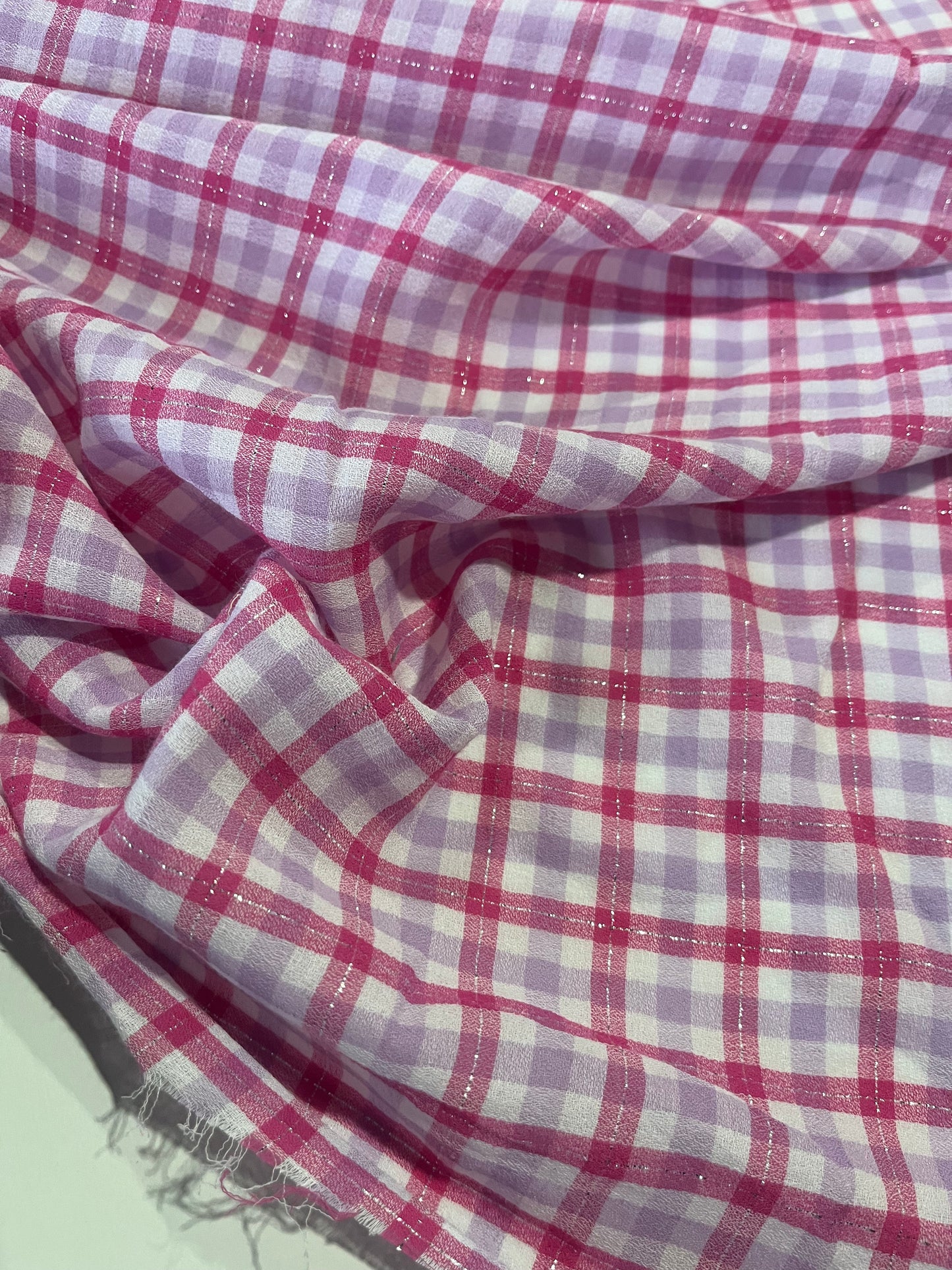 HYACINTHE 015 cotton lurex check