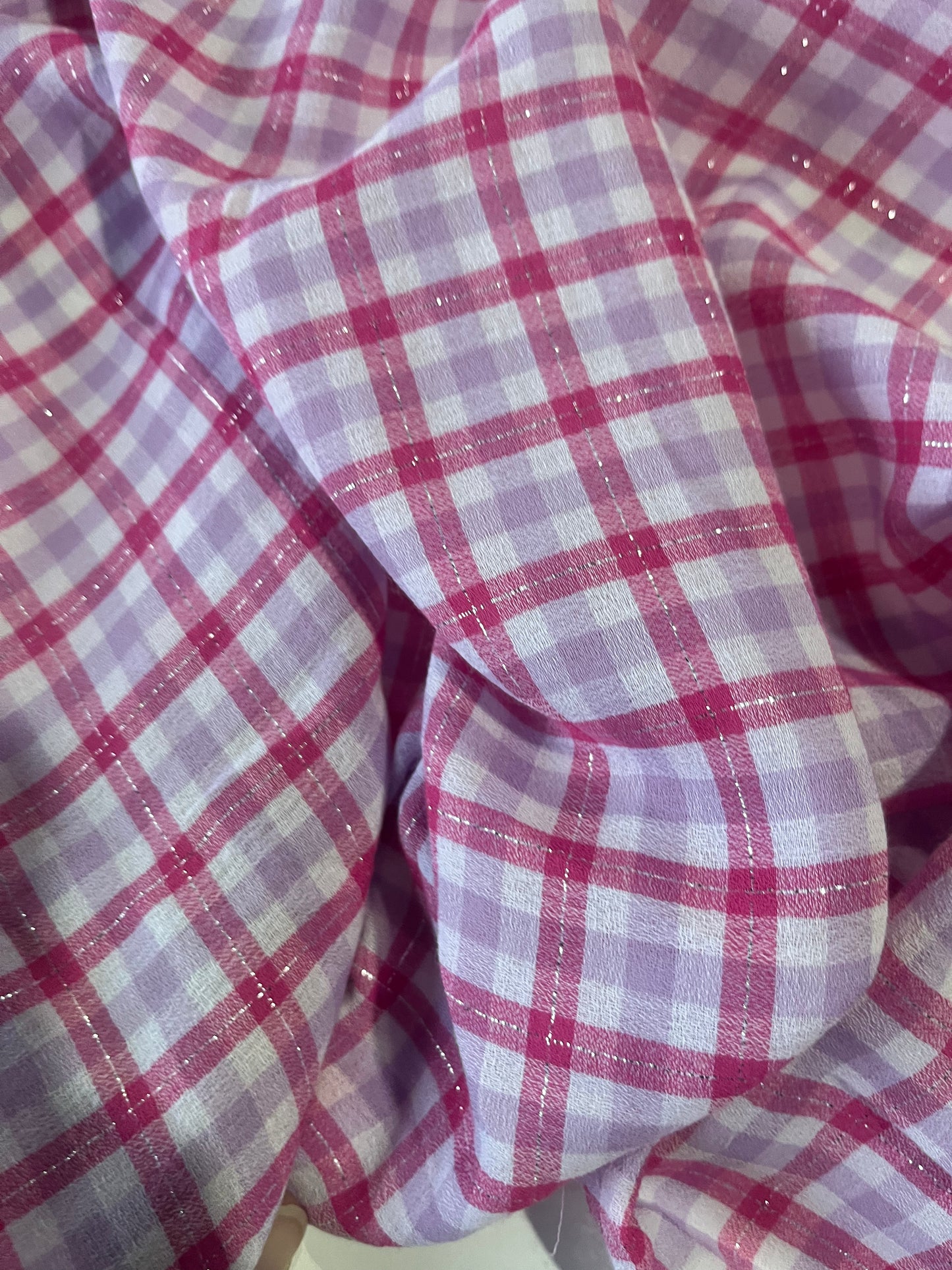 HYACINTHE 015 cotton lurex check