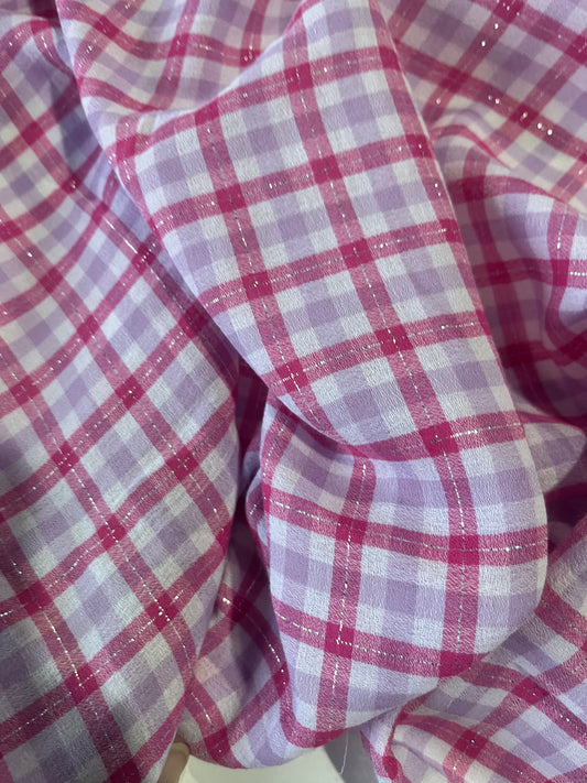 HYACINTHE 015 cotton lurex check