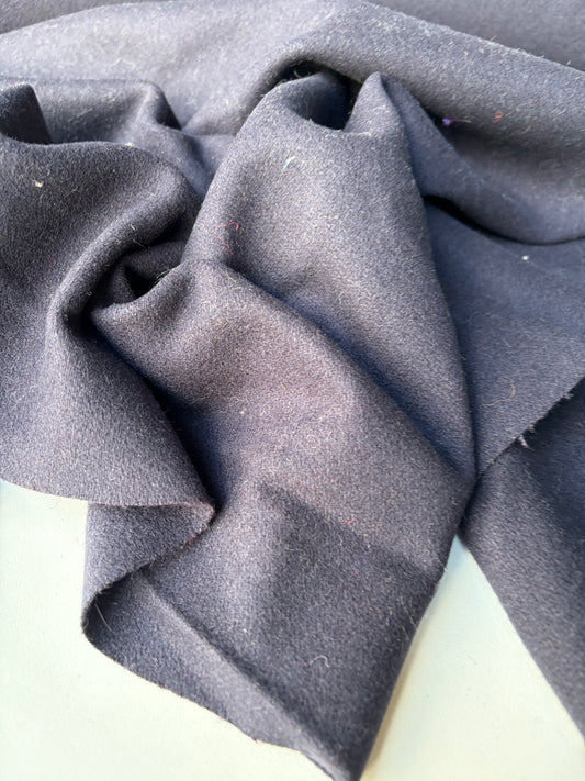 KALEB 024 navy heavy wool flannel stretch