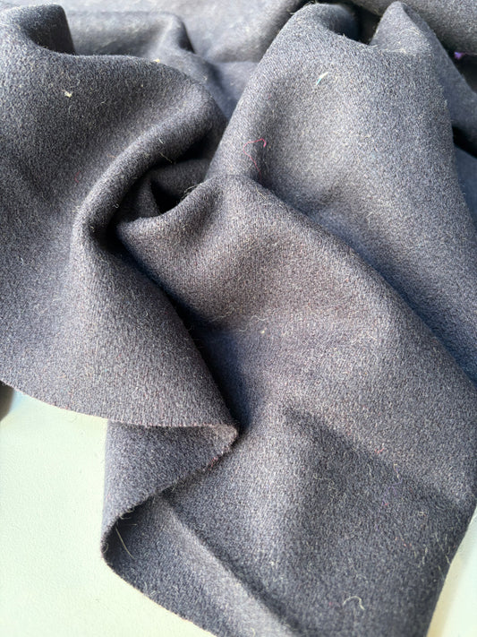 KALEB 024 navy heavy wool flannel stretch