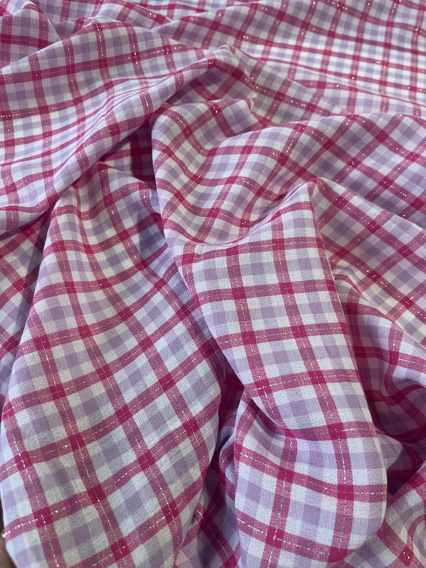 HYACINTHE 015 cotton lurex check
