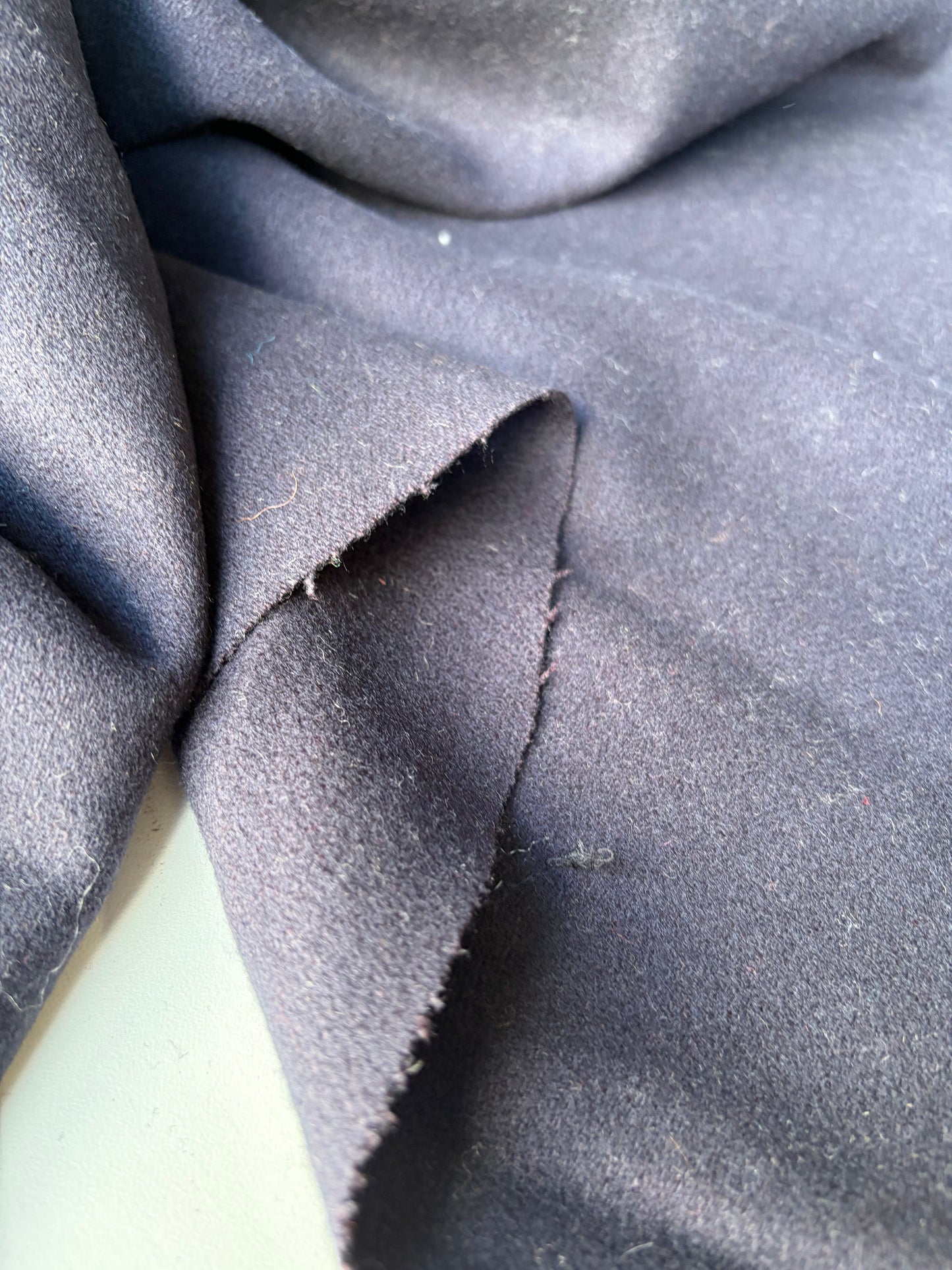 KALEB 024 navy heavy wool flannel stretch