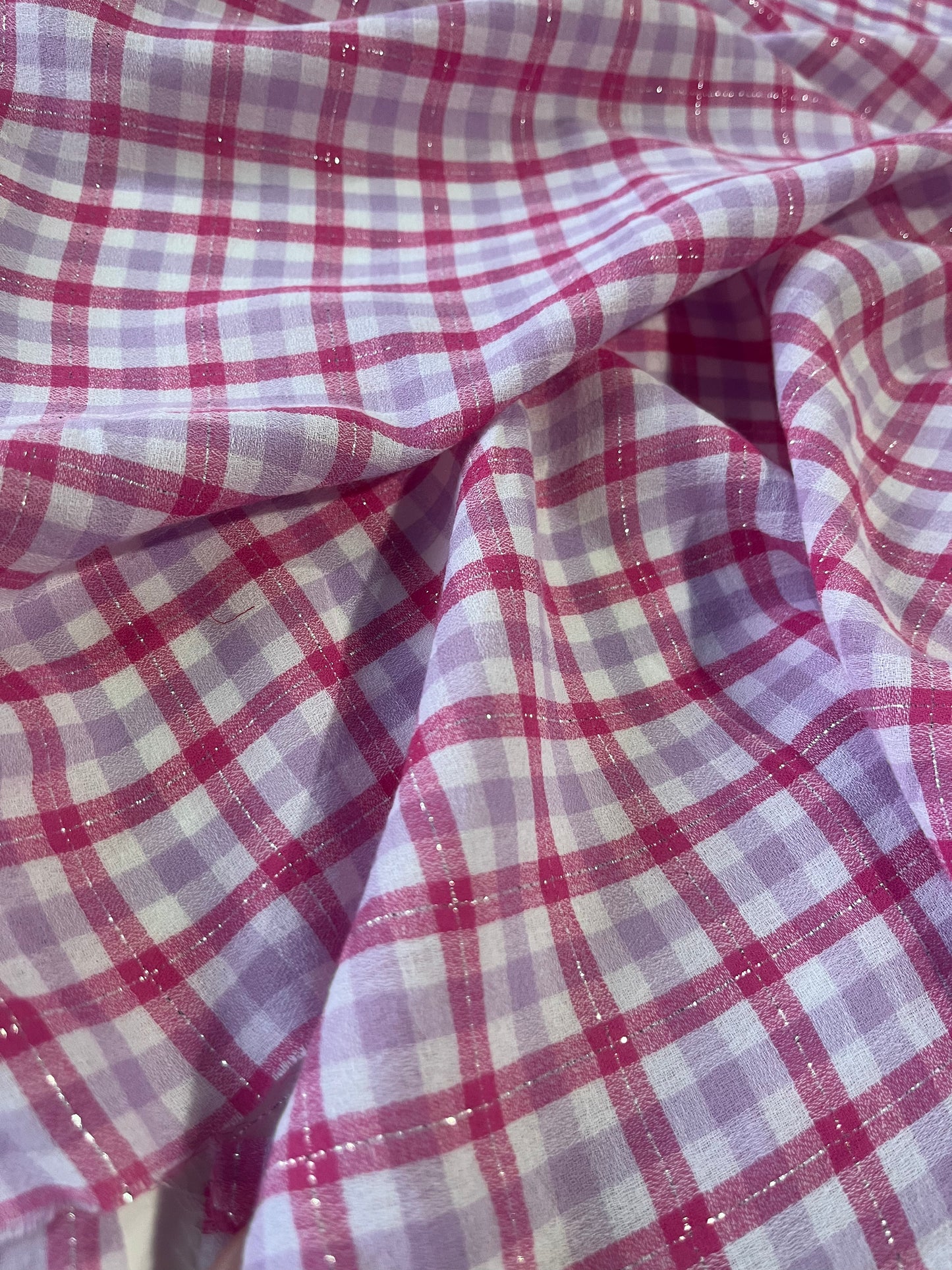 HYACINTHE 015 cotton lurex check