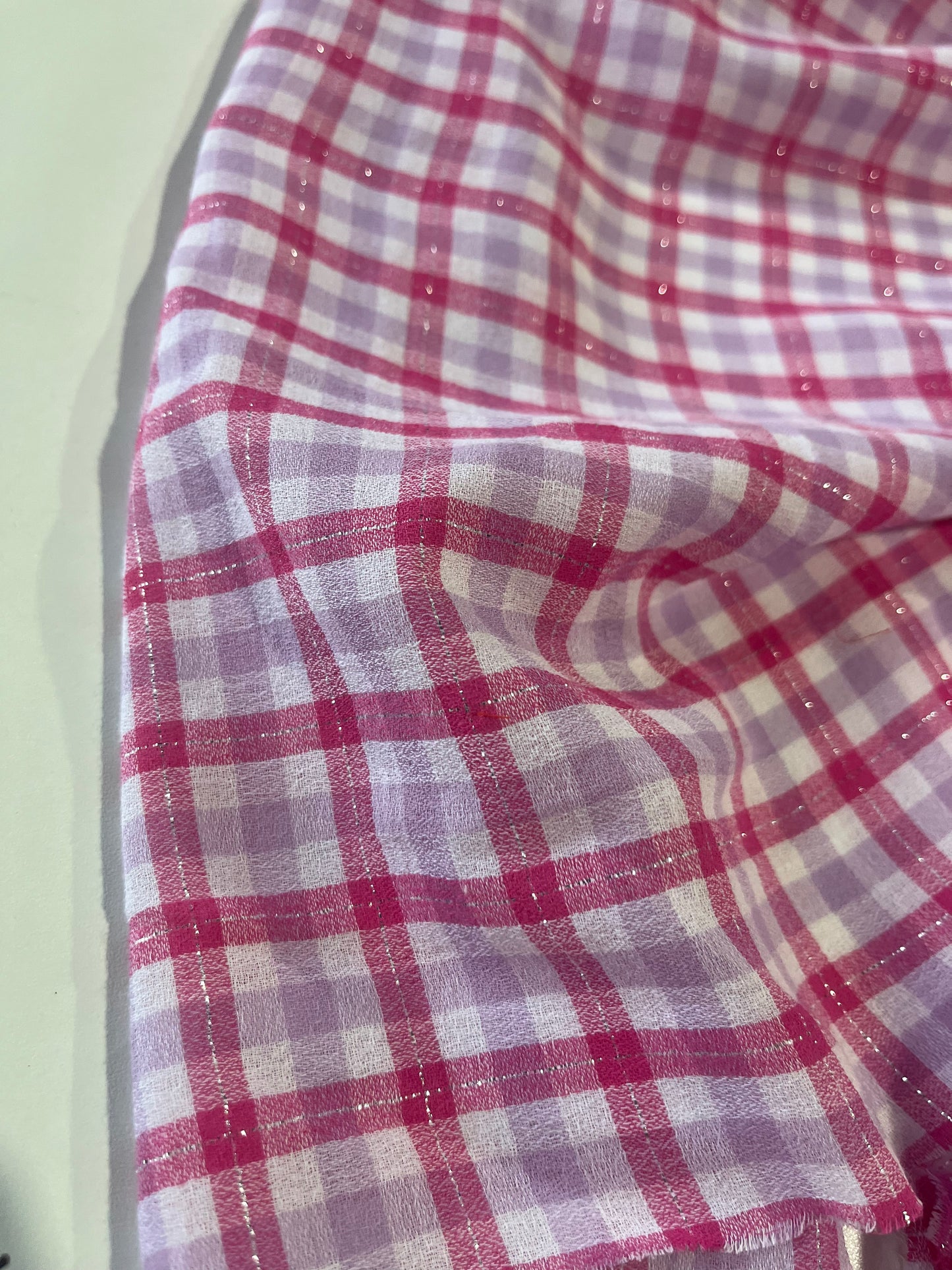 HYACINTHE 015 cotton lurex check