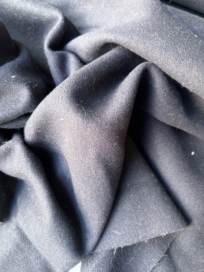 KALEB 024 navy heavy wool flannel stretch