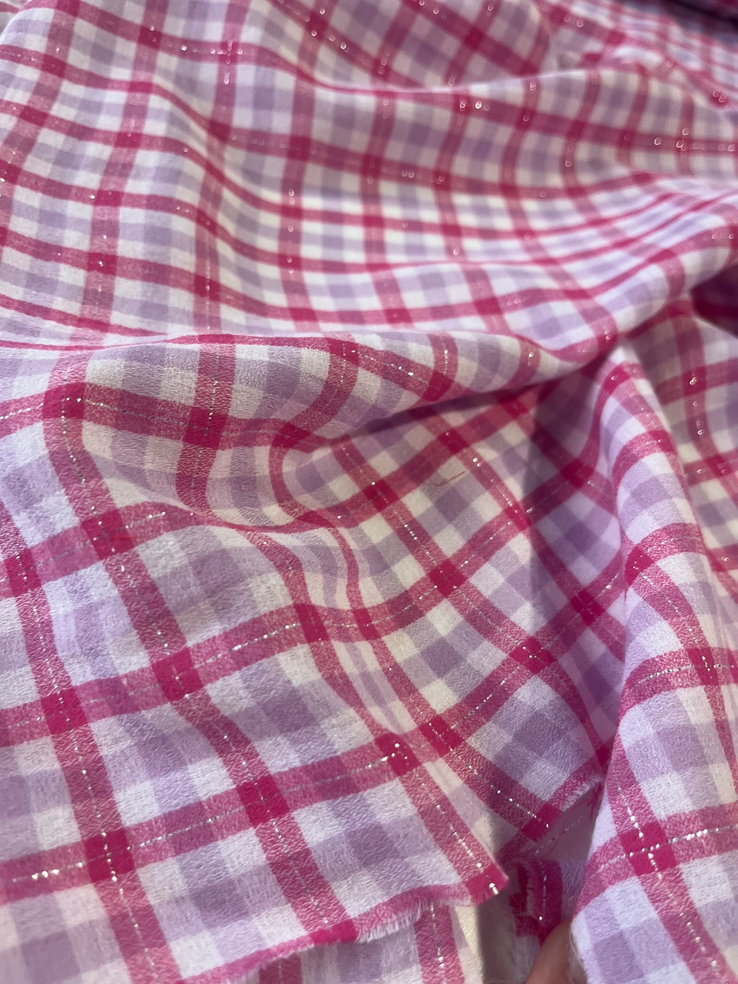 HYACINTHE 015 cotton lurex check