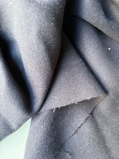 KALEB 024 navy heavy wool flannel stretch