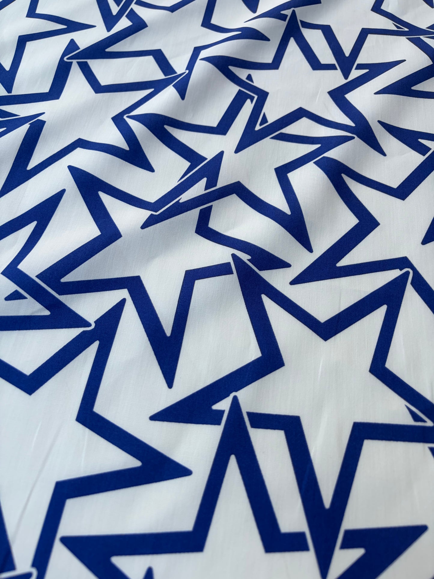 MARGE 036 cotton voile electric blue stars