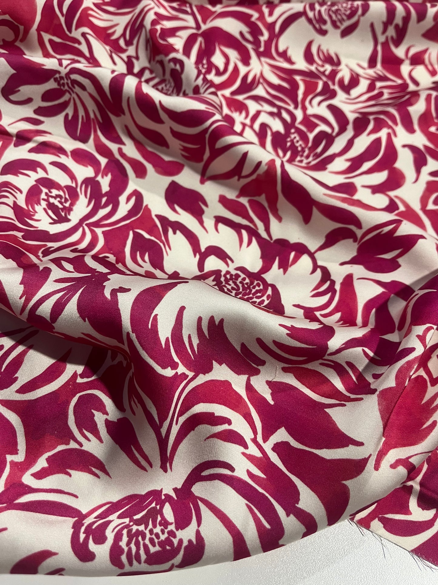 HYACINTHE 018 viscose pink flowers