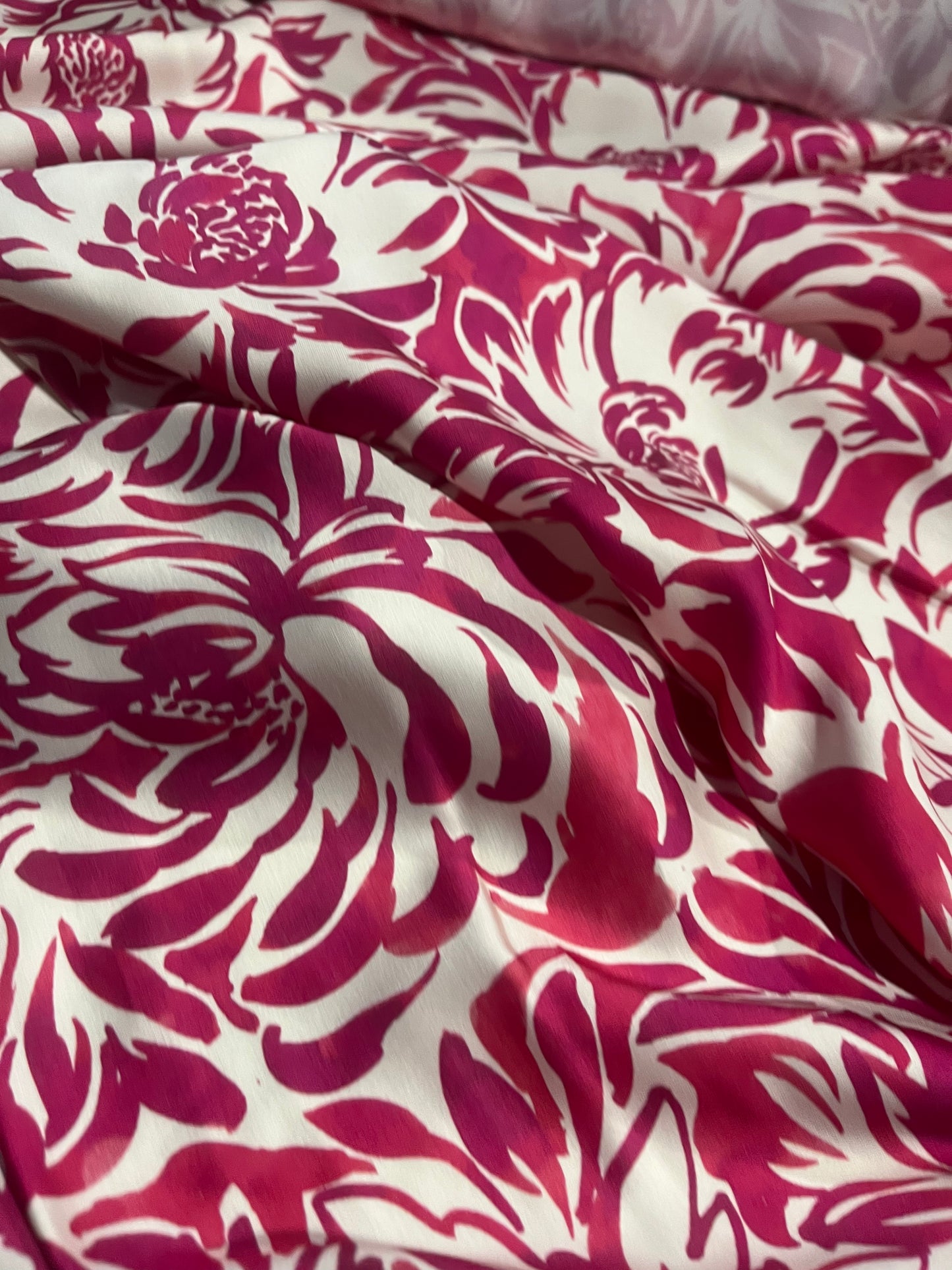HYACINTHE 018 viscose pink flowers