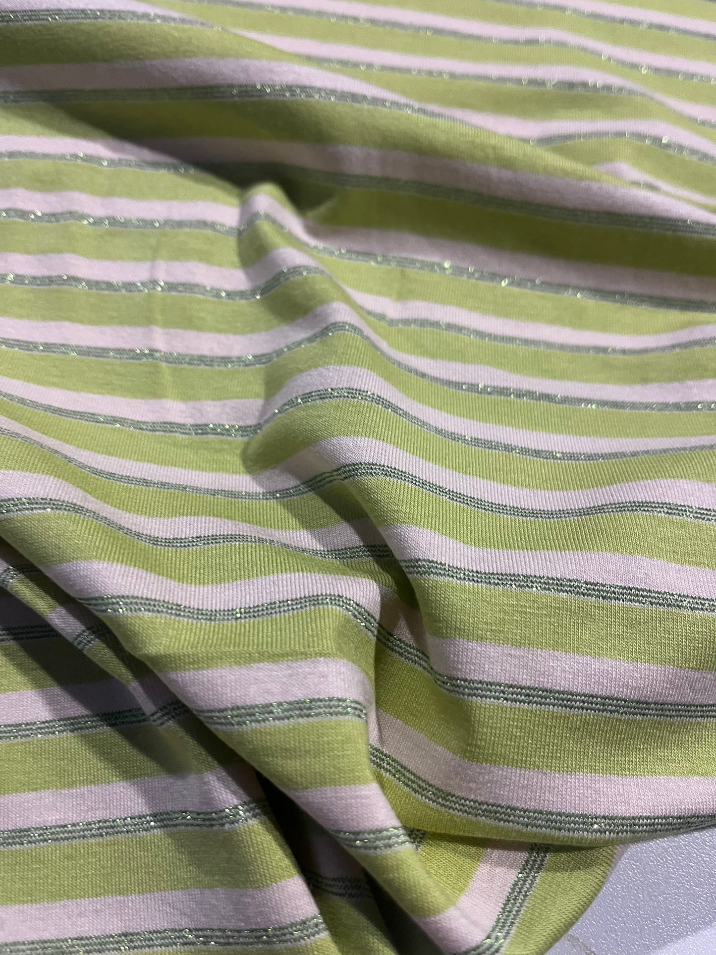 MIMI 014 viscose jersey shiny stripes