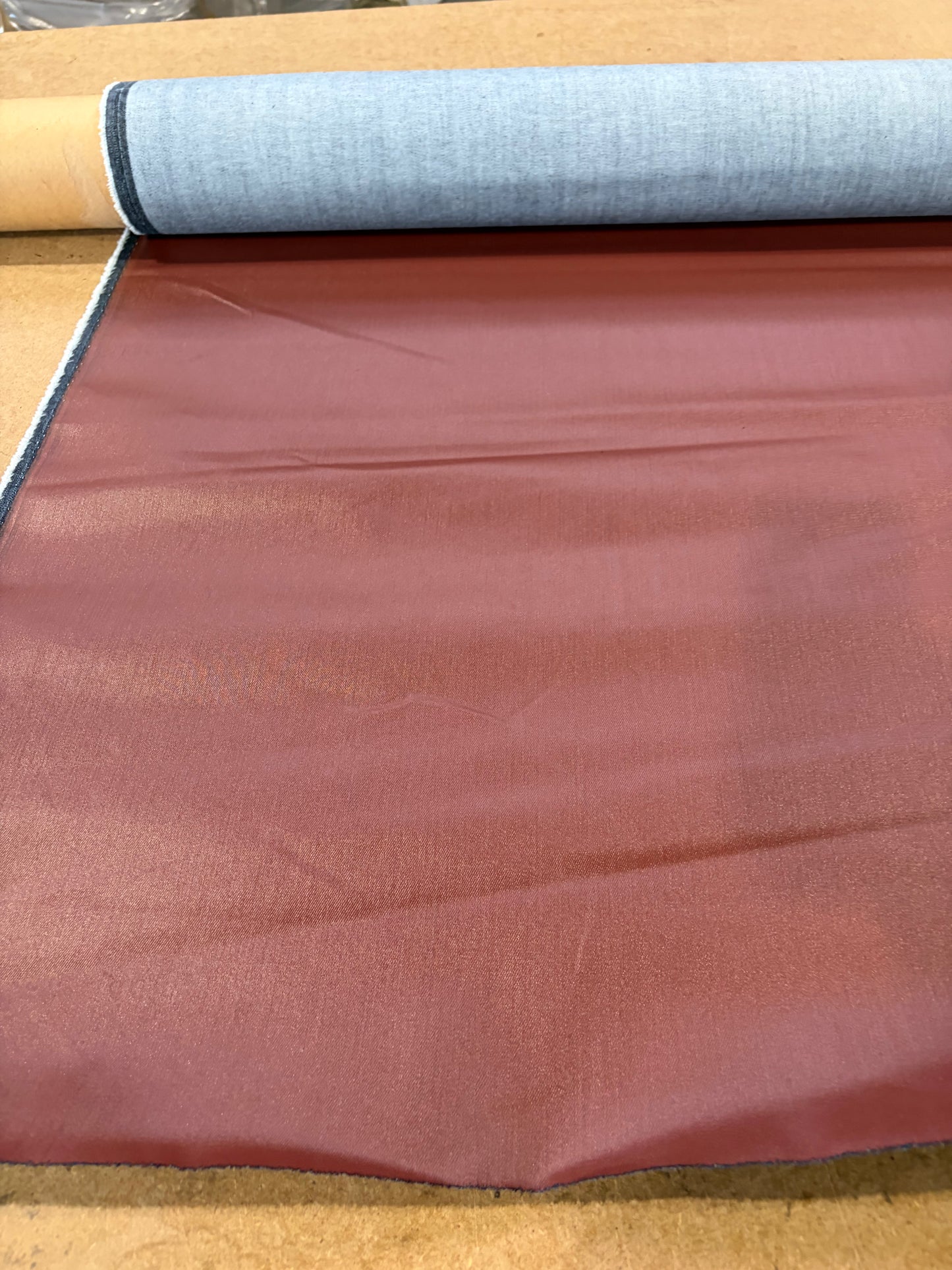 RAW DENIM 004 brown coloured coated stretch denim