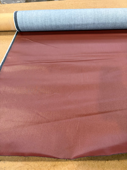 RAW DENIM 004 brown coloured coated stretch denim