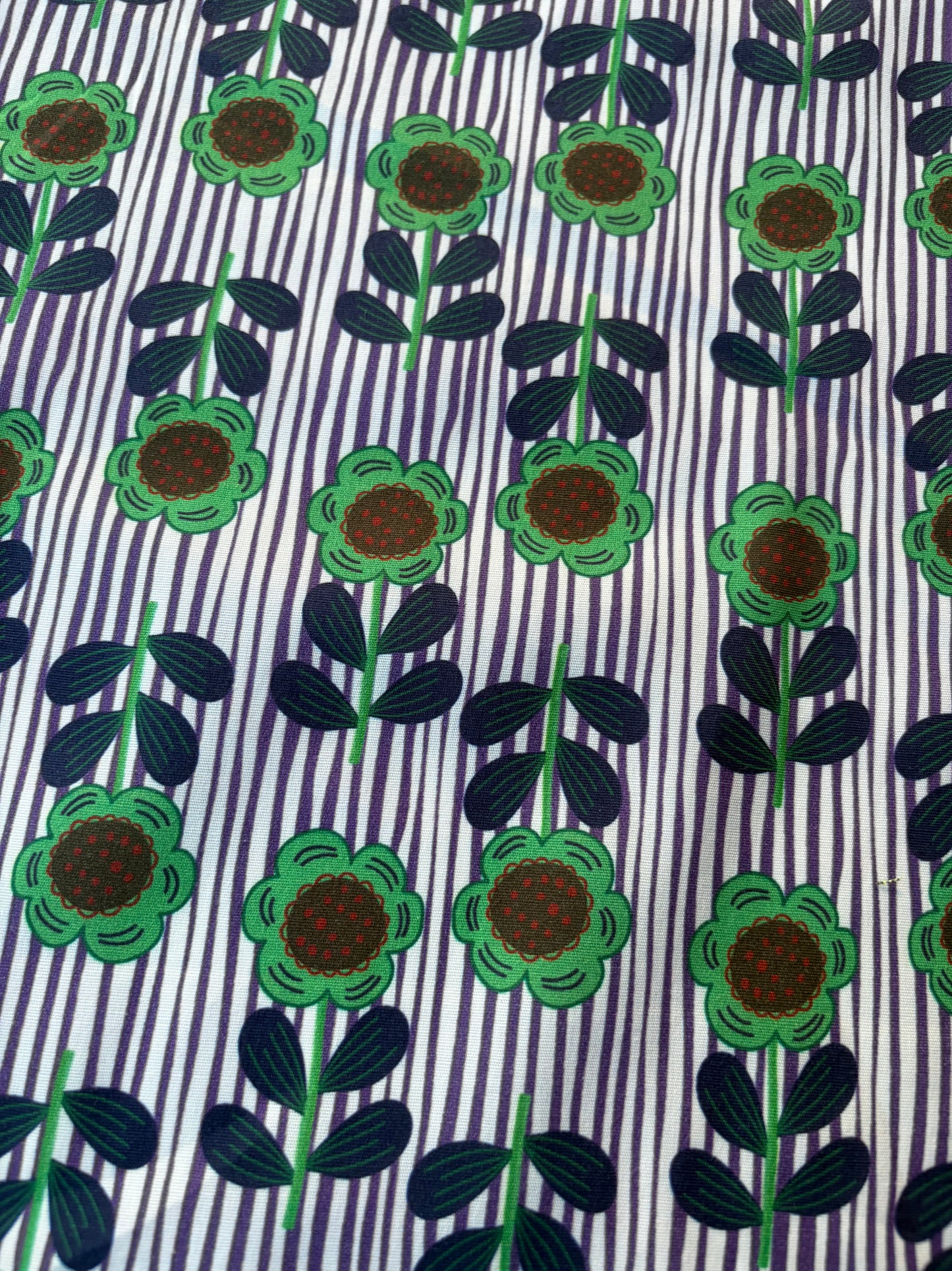 MARGE 038 poplin stretch stripes and flowers