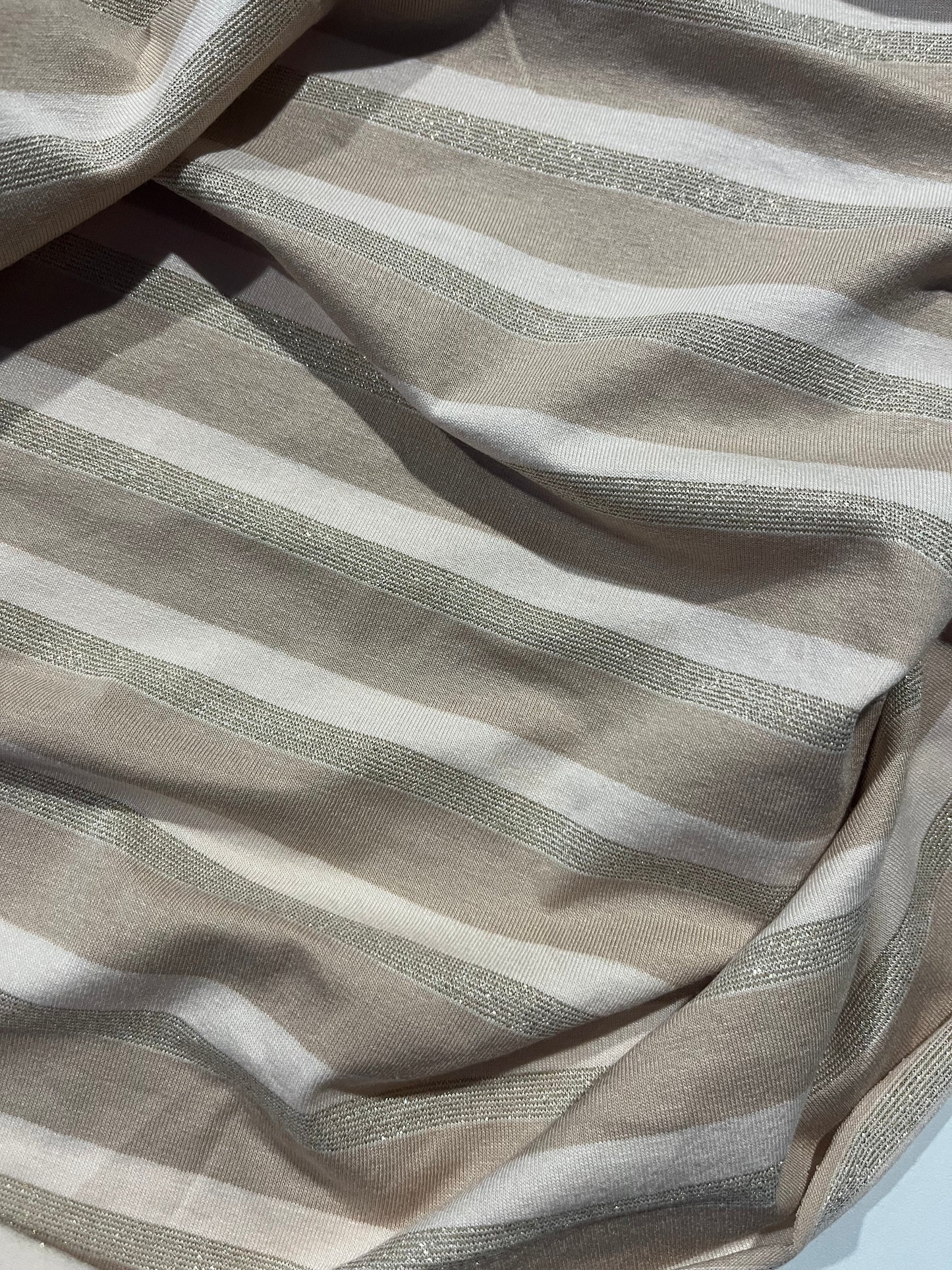 MIMI 016 viscose jersey shiny stripes