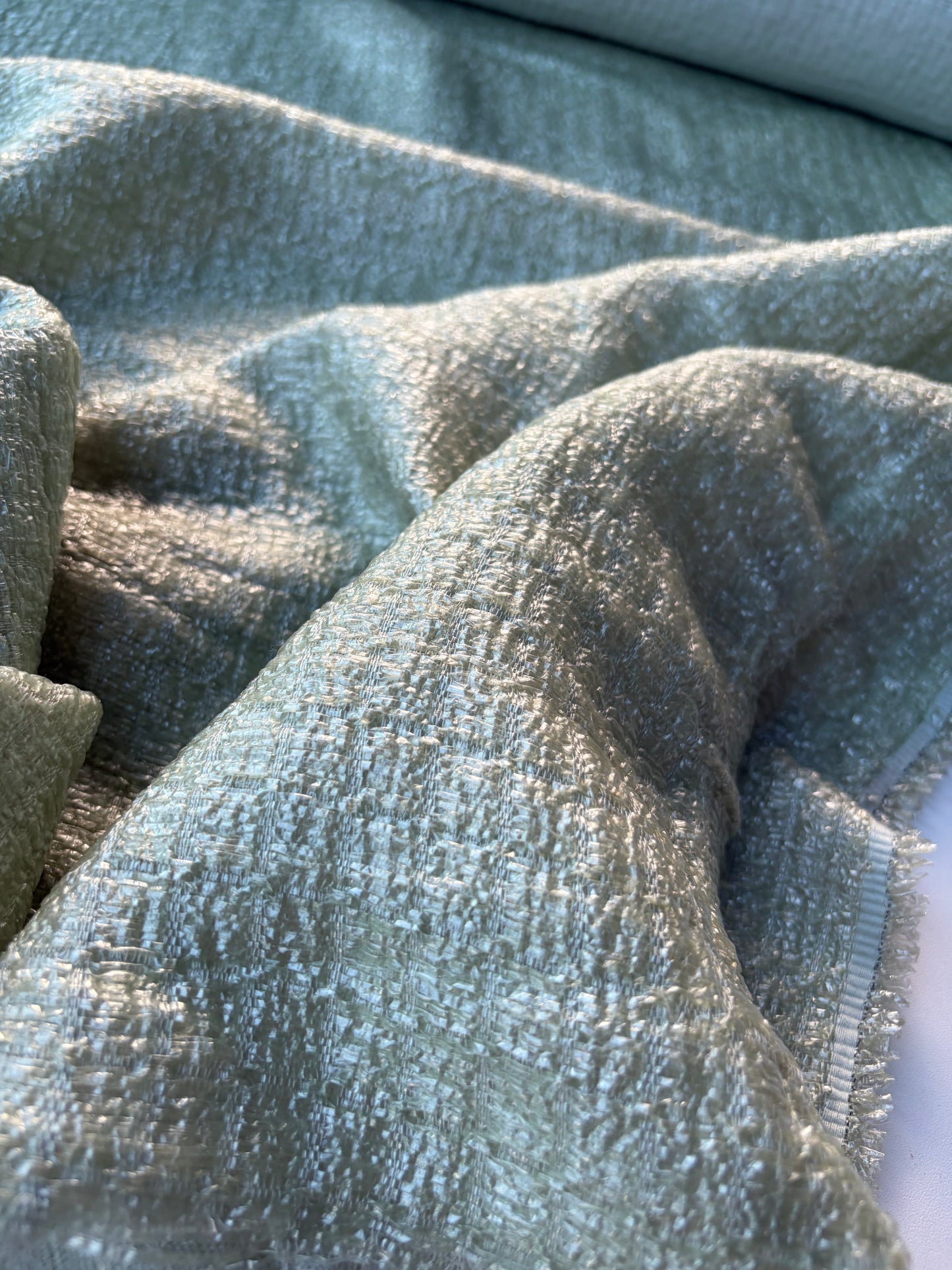 MARGE 039 shiny Chanel style fabric sage green