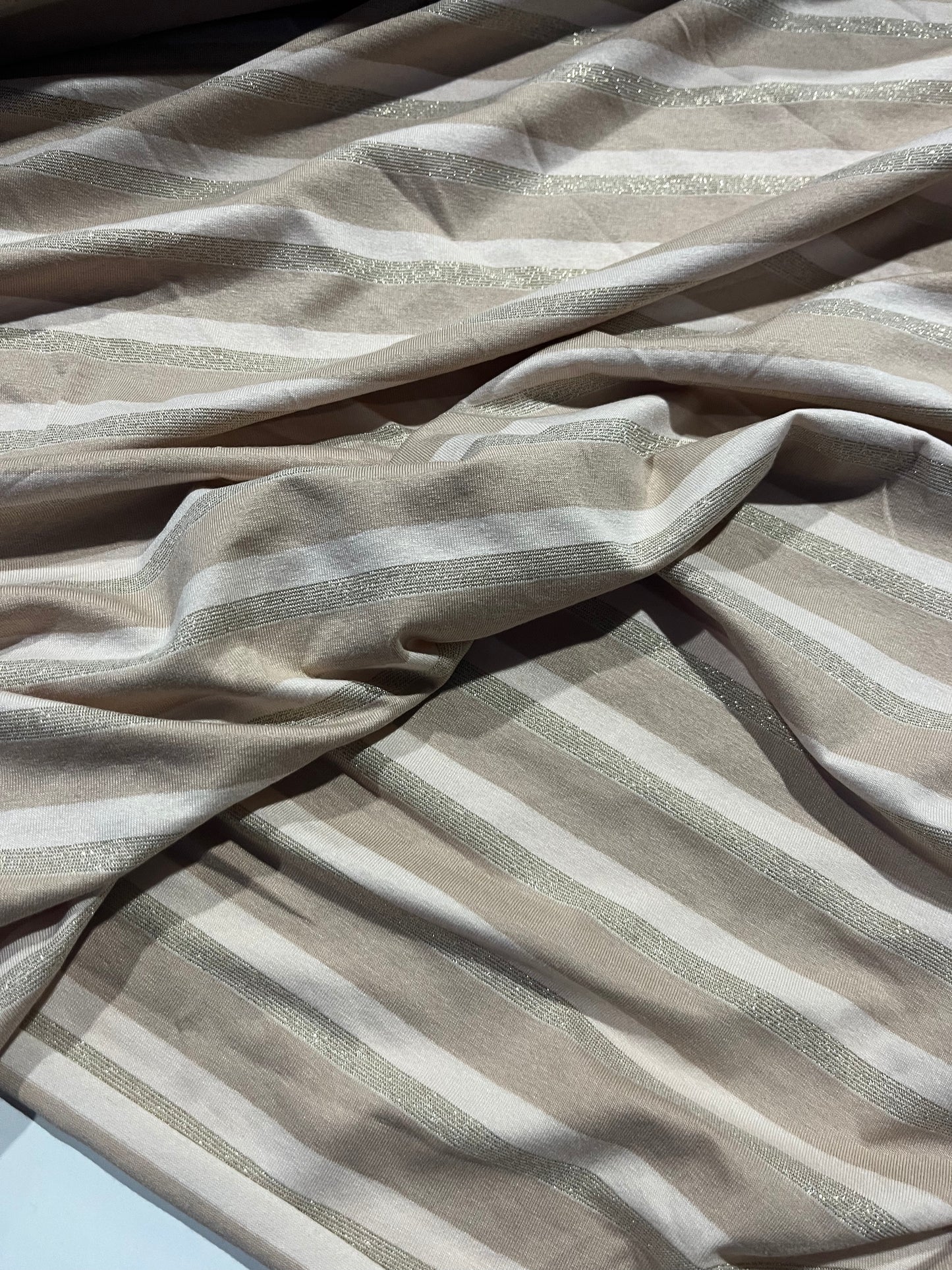 MIMI 016 viscose jersey shiny stripes