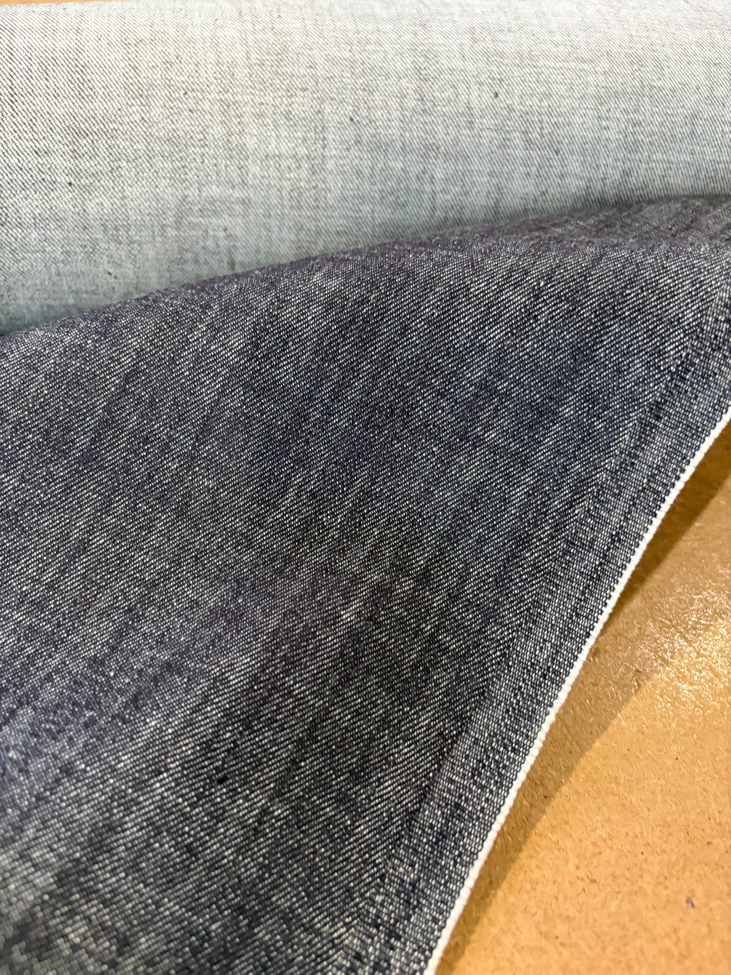 RAW DENIM 007 midweight stretch denim slub
