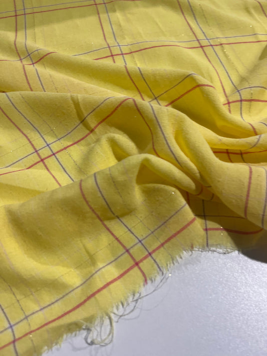 HYACINTHE 023 cotton lurex check