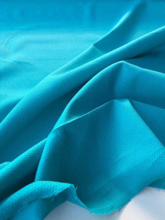 MARGE 041 cotton stretch piqué turquoise