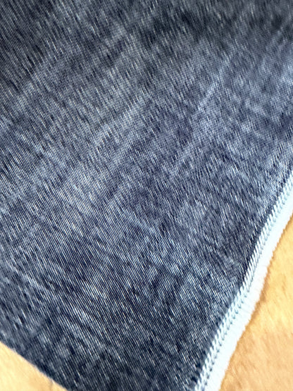 RAW DENIM 008 midweight slub denim dark indigo no stretch