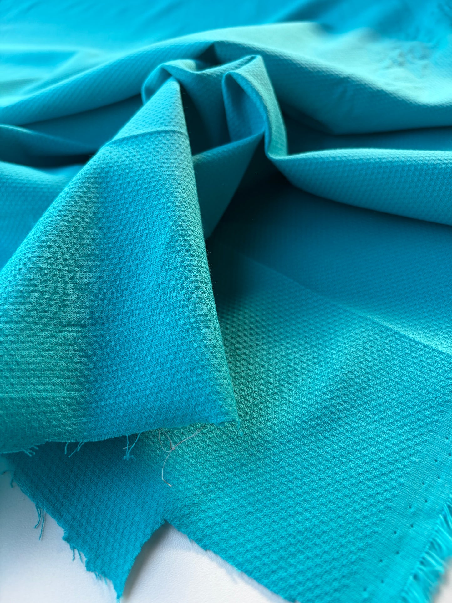 MARGE 041 cotton stretch piqué turquoise