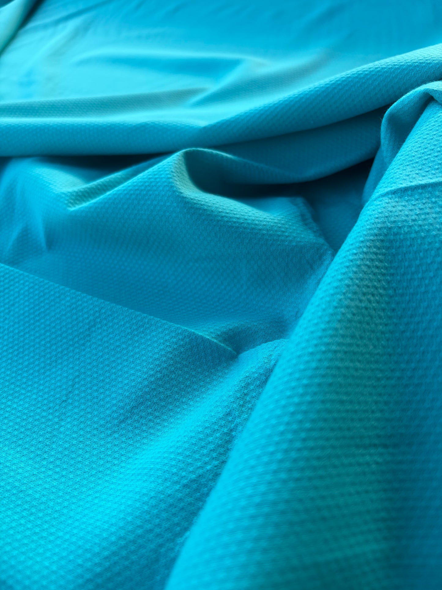 MARGE 041 cotton stretch piqué turquoise
