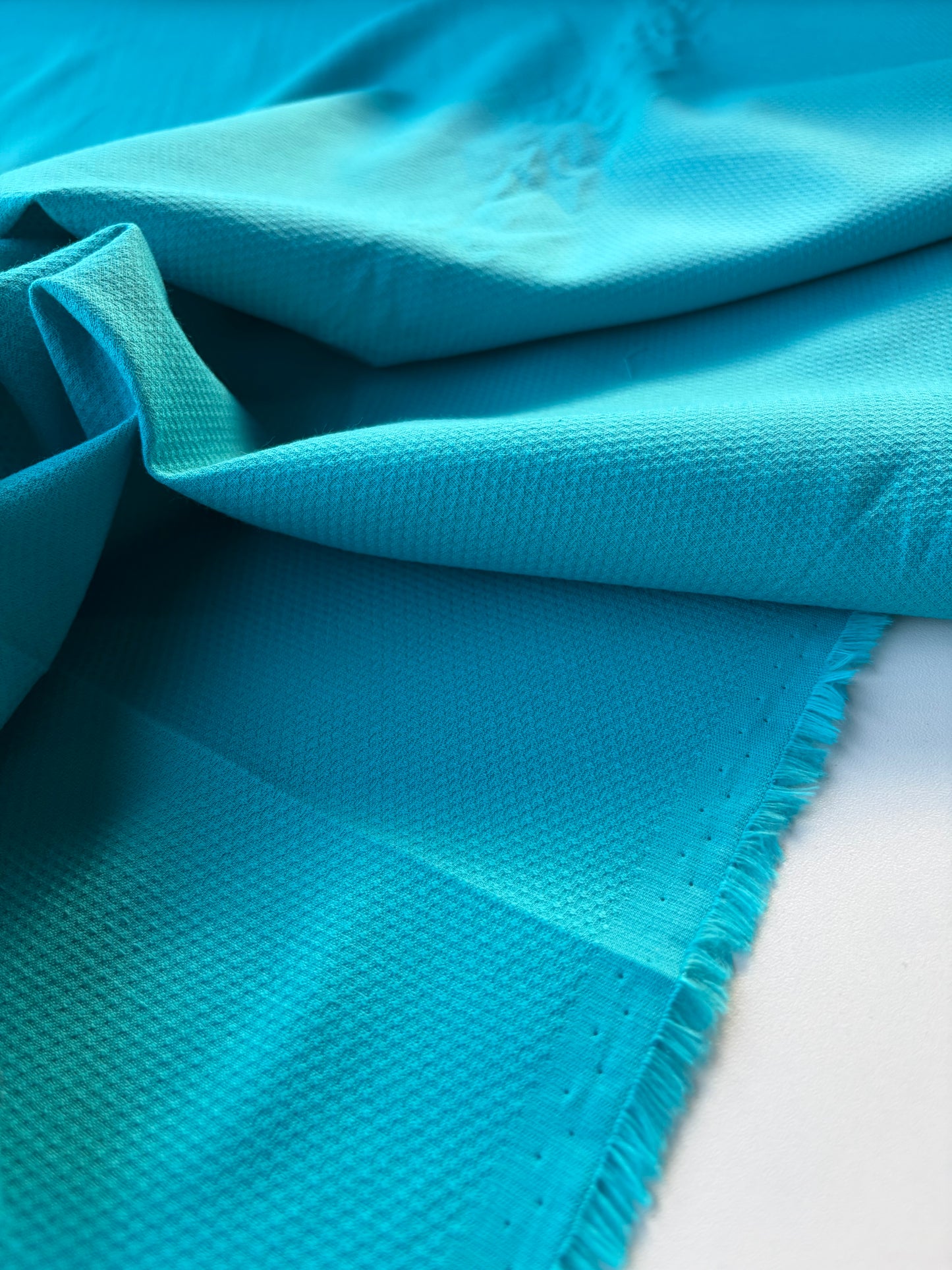 MARGE 041 cotton stretch piqué turquoise